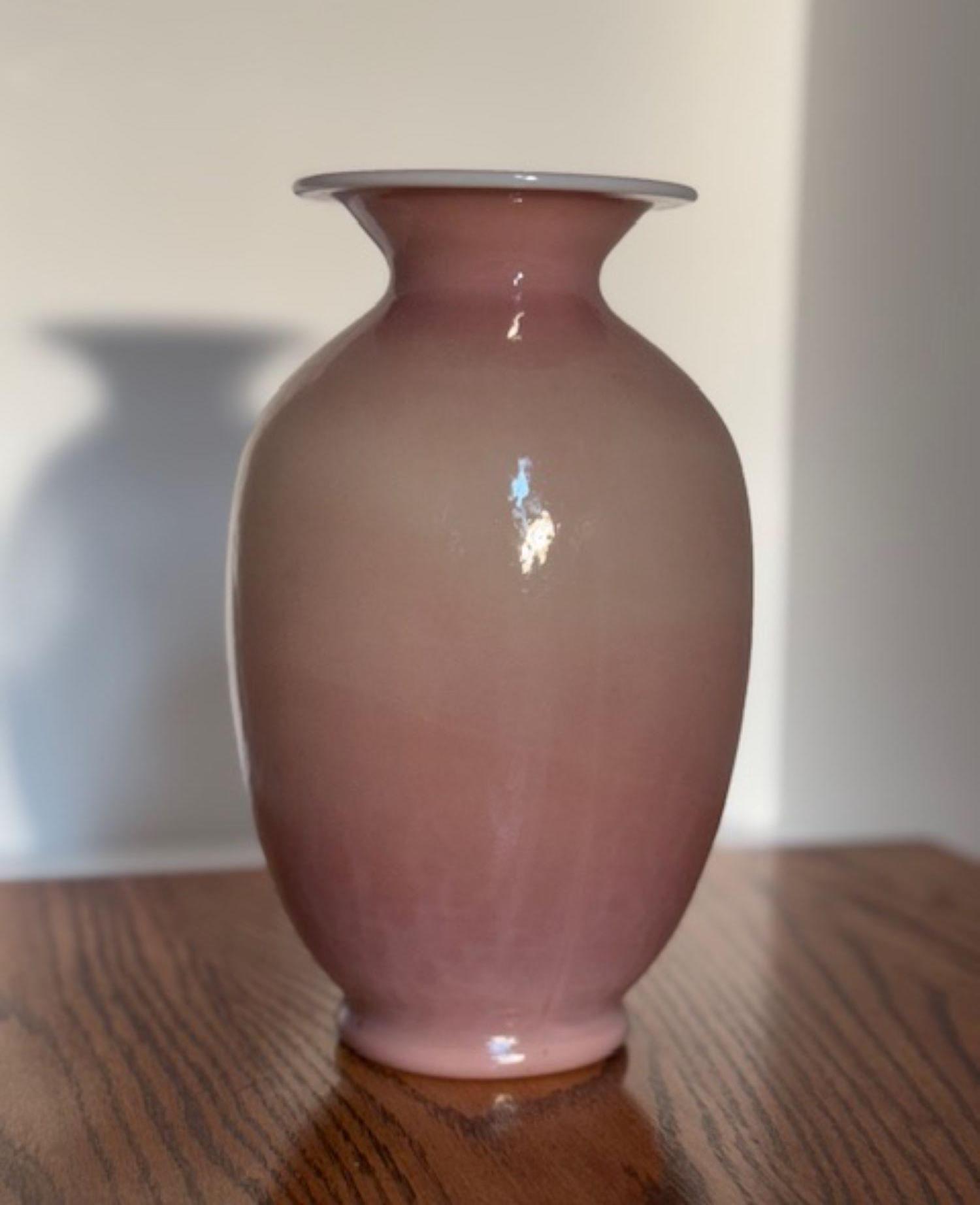 Fenton Art Glass Rosalene Style Flower Vase