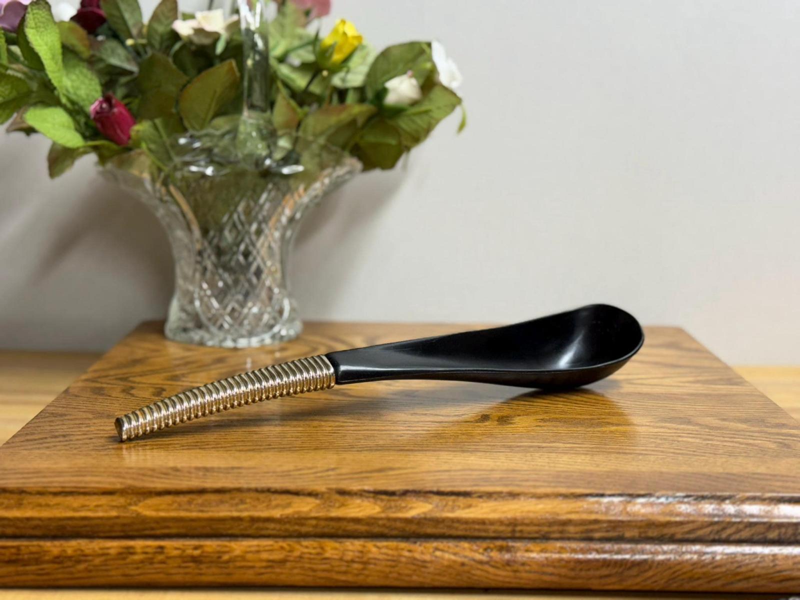Styson Art Products Black Plastic Salad Serving Spoon- 1956