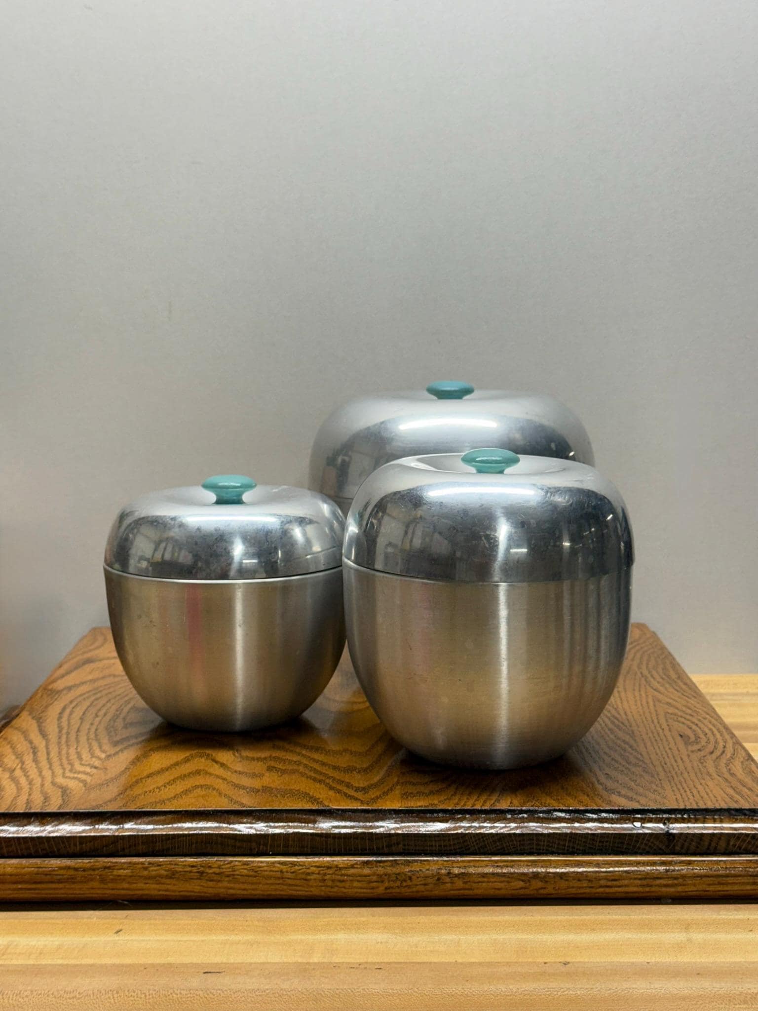 Nesting Canister Set - Vintage MCM Aluminum from Italy